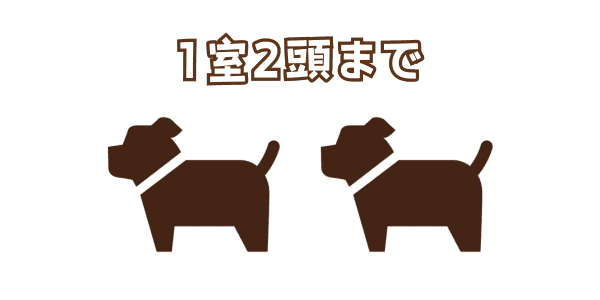 1室2頭まで