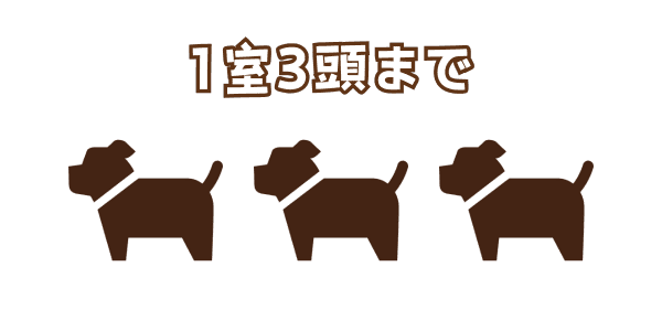 1室3頭まで