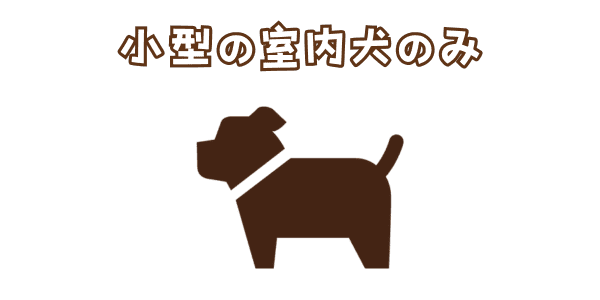 小型の室内犬のみ