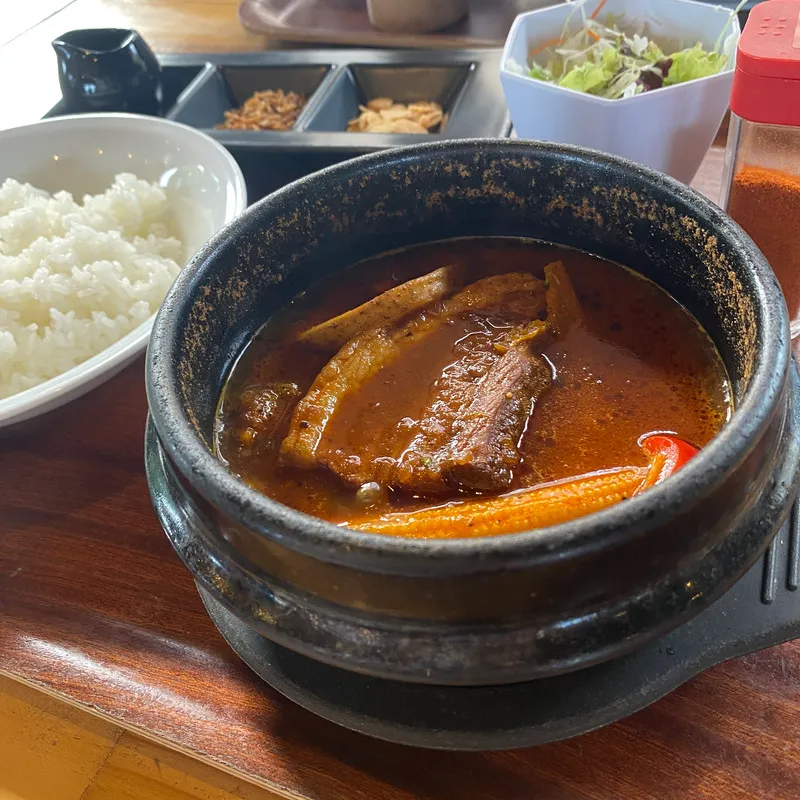愛犬の駅 とろっとろ豚肉の熱々石鍋スープカレー